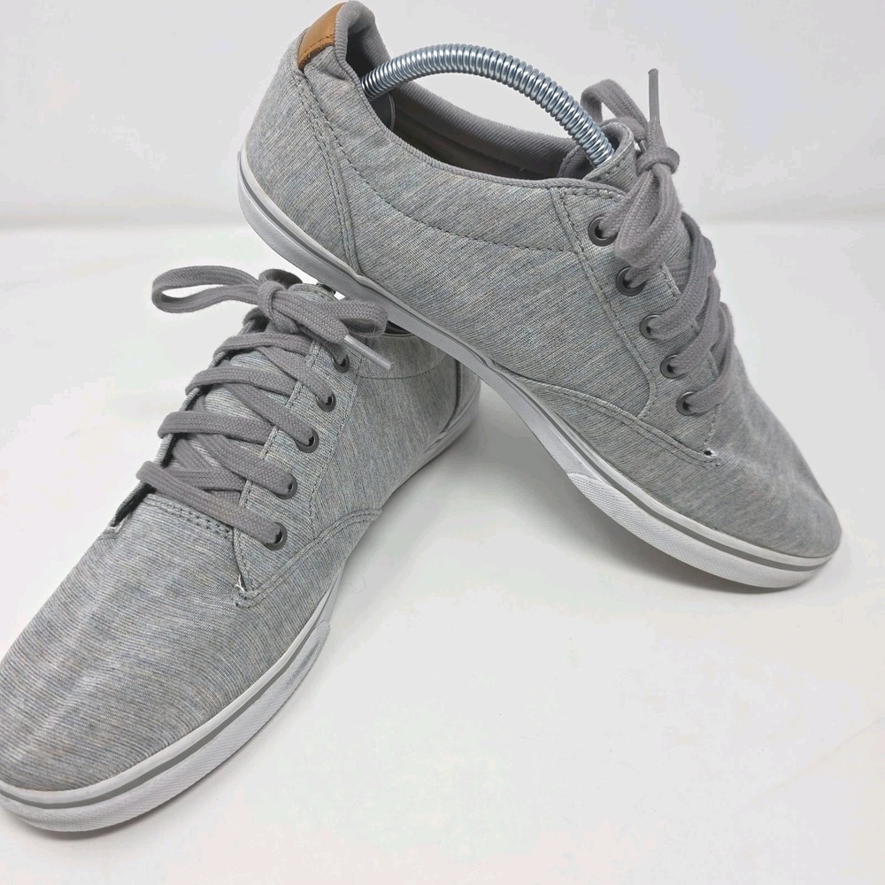 Vans Sneaker Shoes Womens 9.5 Gray Off The Wall 721356 Ortholite Low Top Lace Up